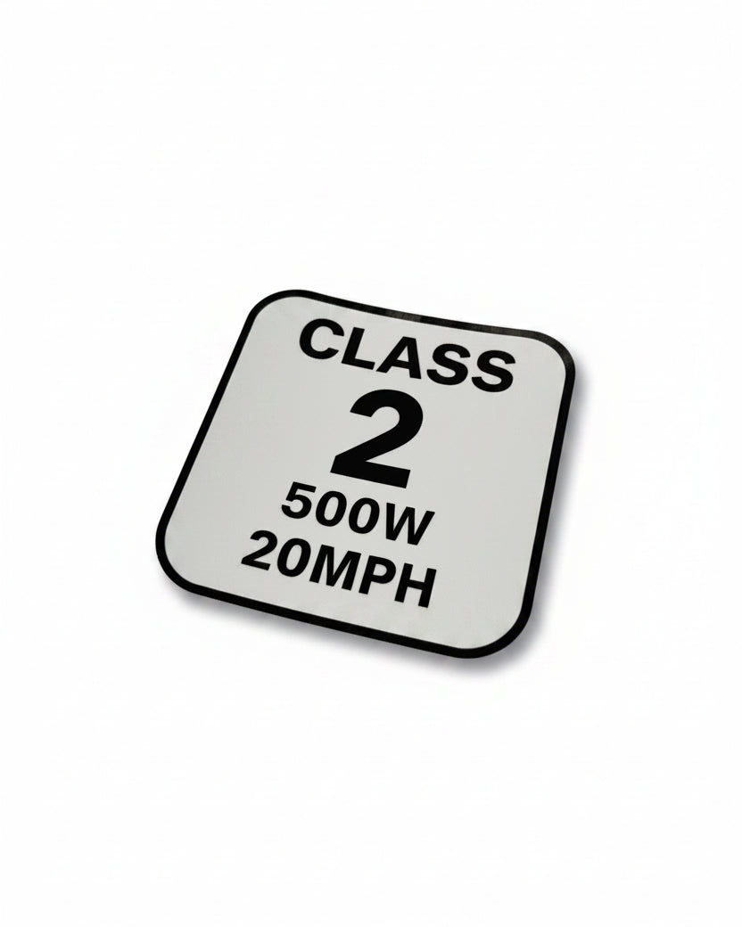 Class 2 E-Bike Stickers