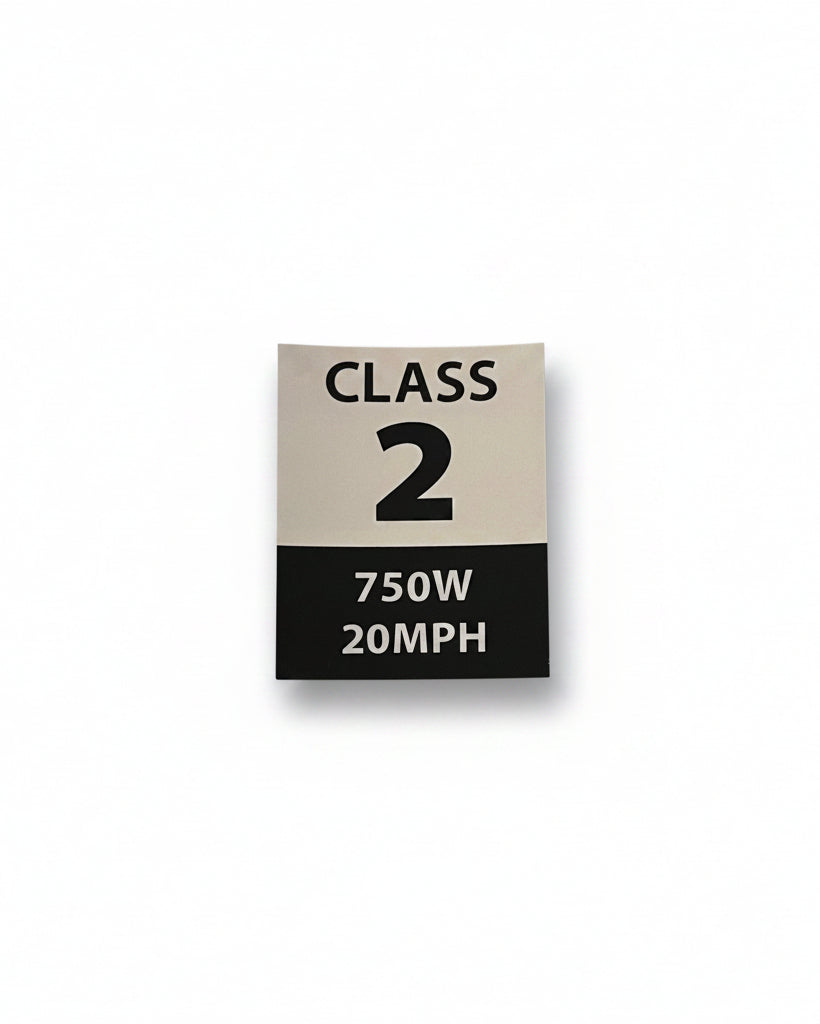 Class 2 E-Bike Stickers
