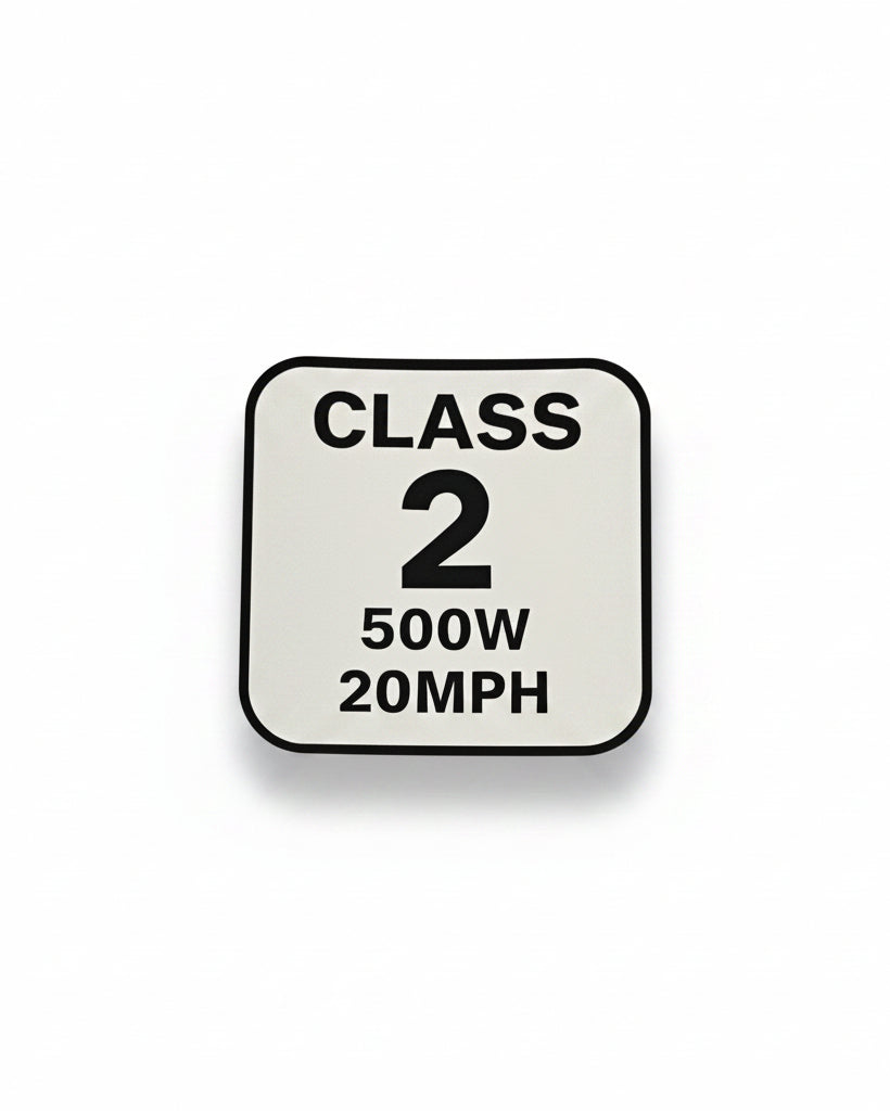 Class 2 E-Bike Stickers